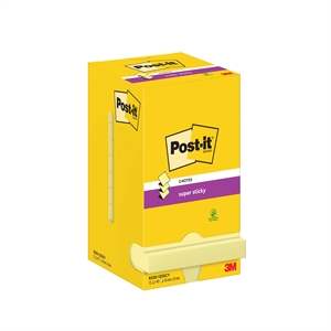 3M Post-it z-Notes 76 x 76 mm, erittäin tarttuva keltainen-12-pakkaus
